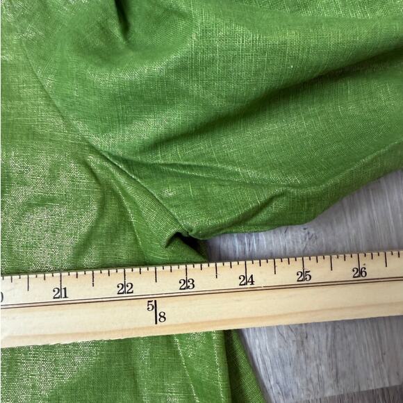 Chico’s Metallic Green Linen Blend Swing Jacket Women’s Size XL Shimmer Coat - Picture 6 of 8